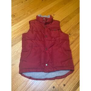 Gap Kids Youth US Small (UK 6-7 yrs) red/maroon Puffer vest with fleece lining